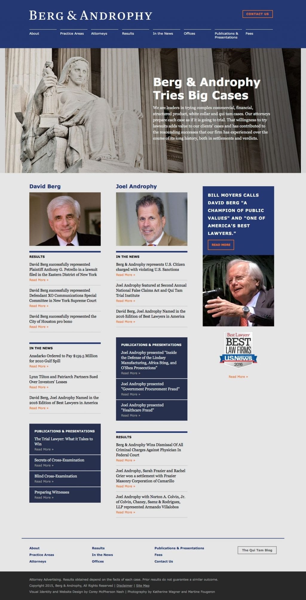 Berg & Androphy website