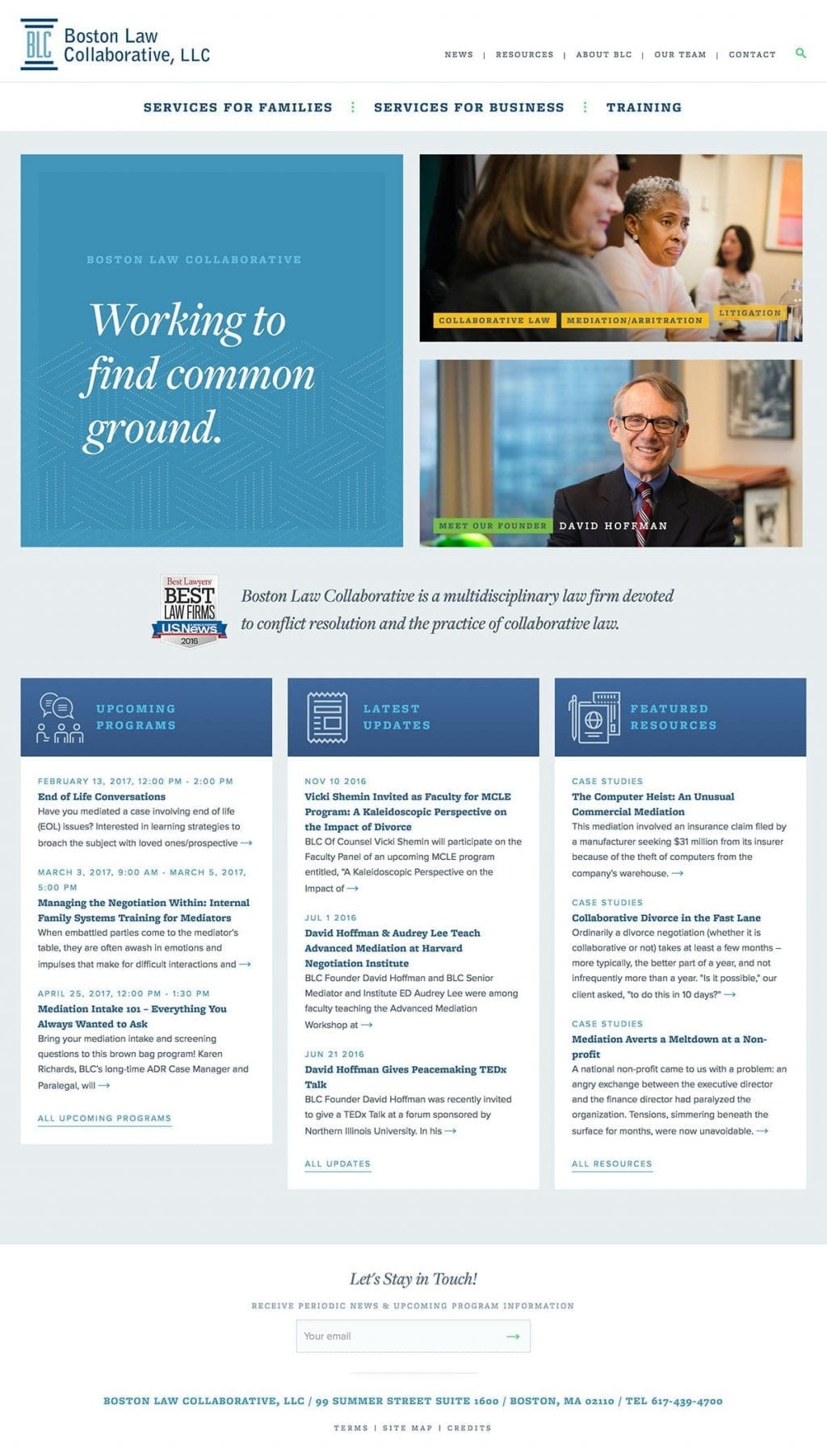 Boston Law Collaborative website