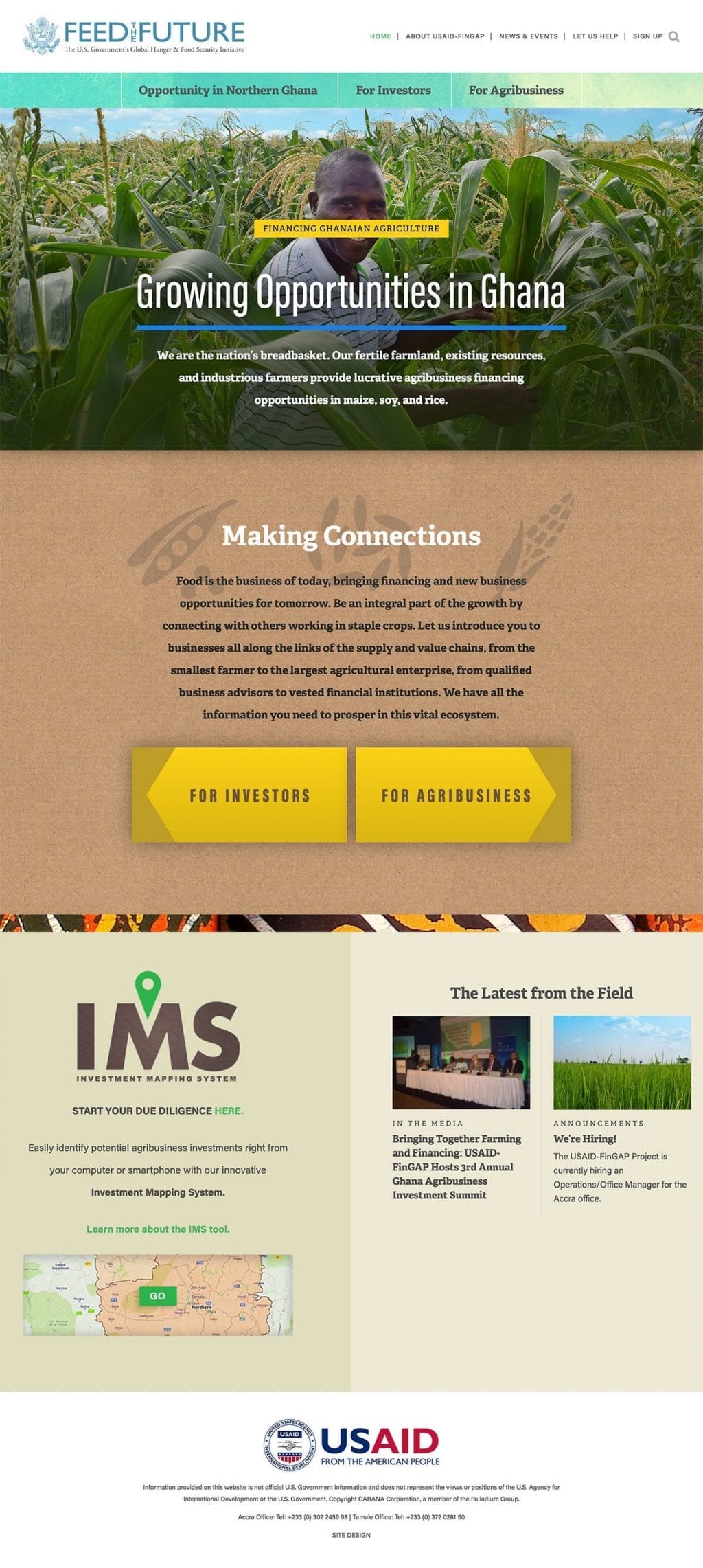 USAID in Ghana website