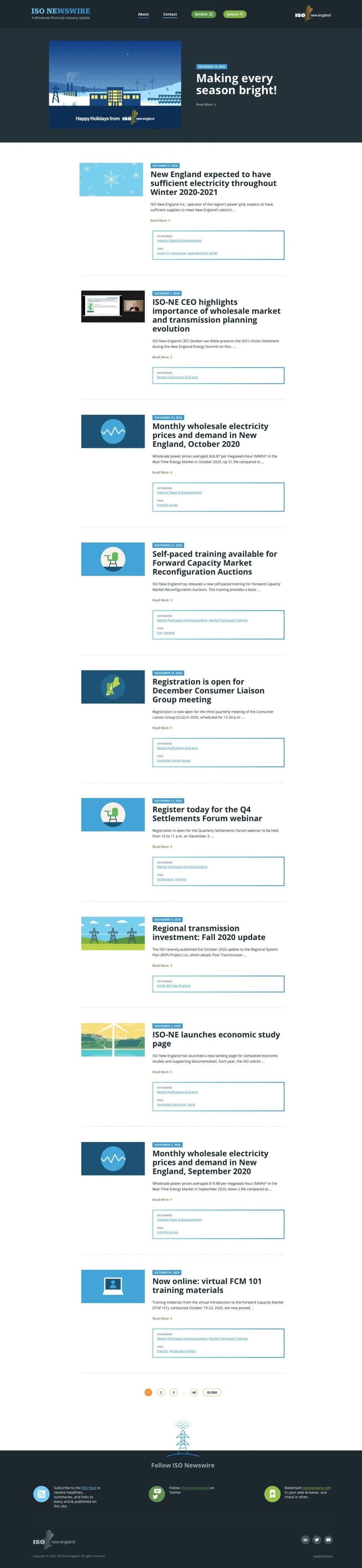 ISO Newswire website