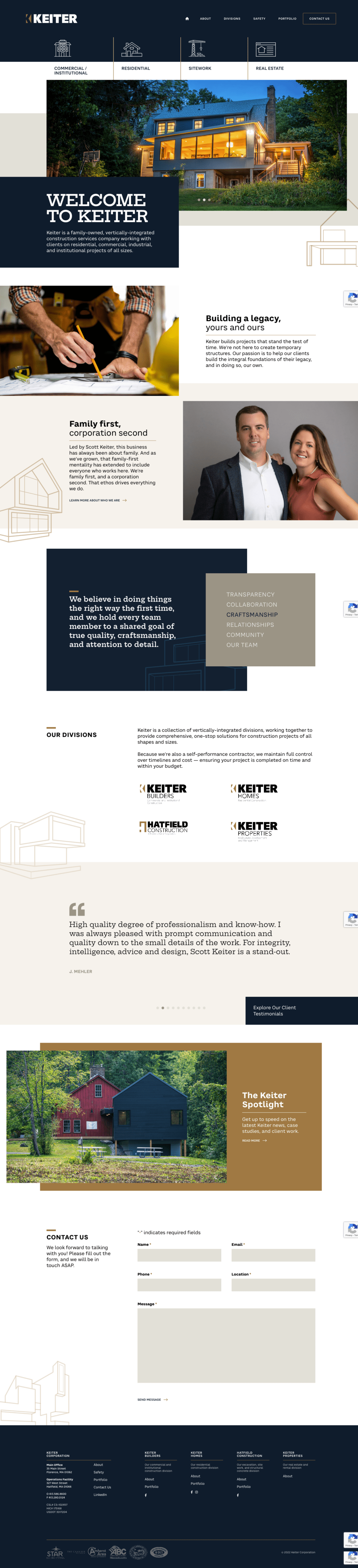 Keiter Corporation | Western Massachusetts Construction Services
